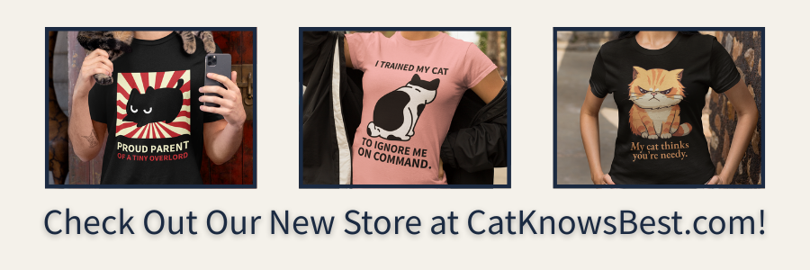 CatKnowsBest.com merchandise store for funny cat shirts